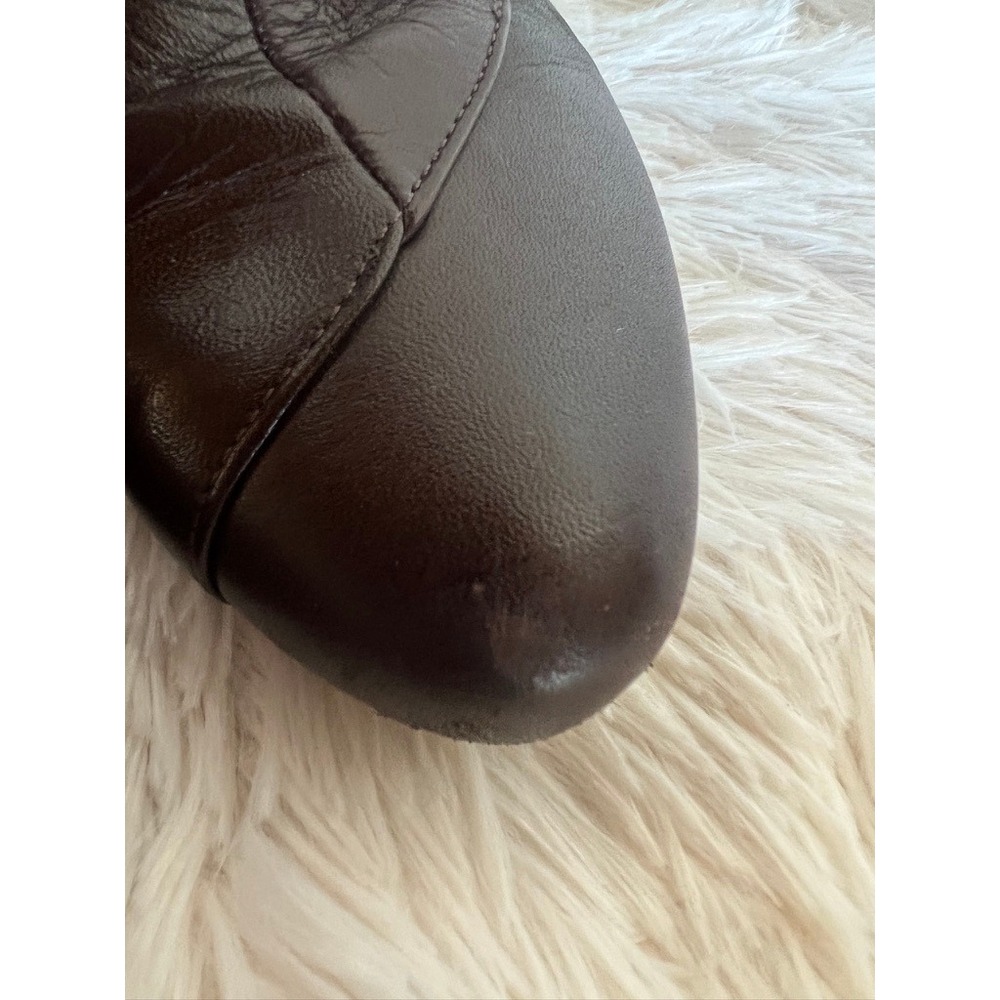 Eric Michael Soho Brown Leather Ankle Boots Slouch Button EU 39 Boho Lagenlook - Picture 8 of 16